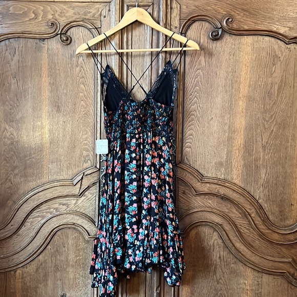 NEW Free People One Adella Printed Slip Mini Crochet Lace Dress - Picture 11 of 15